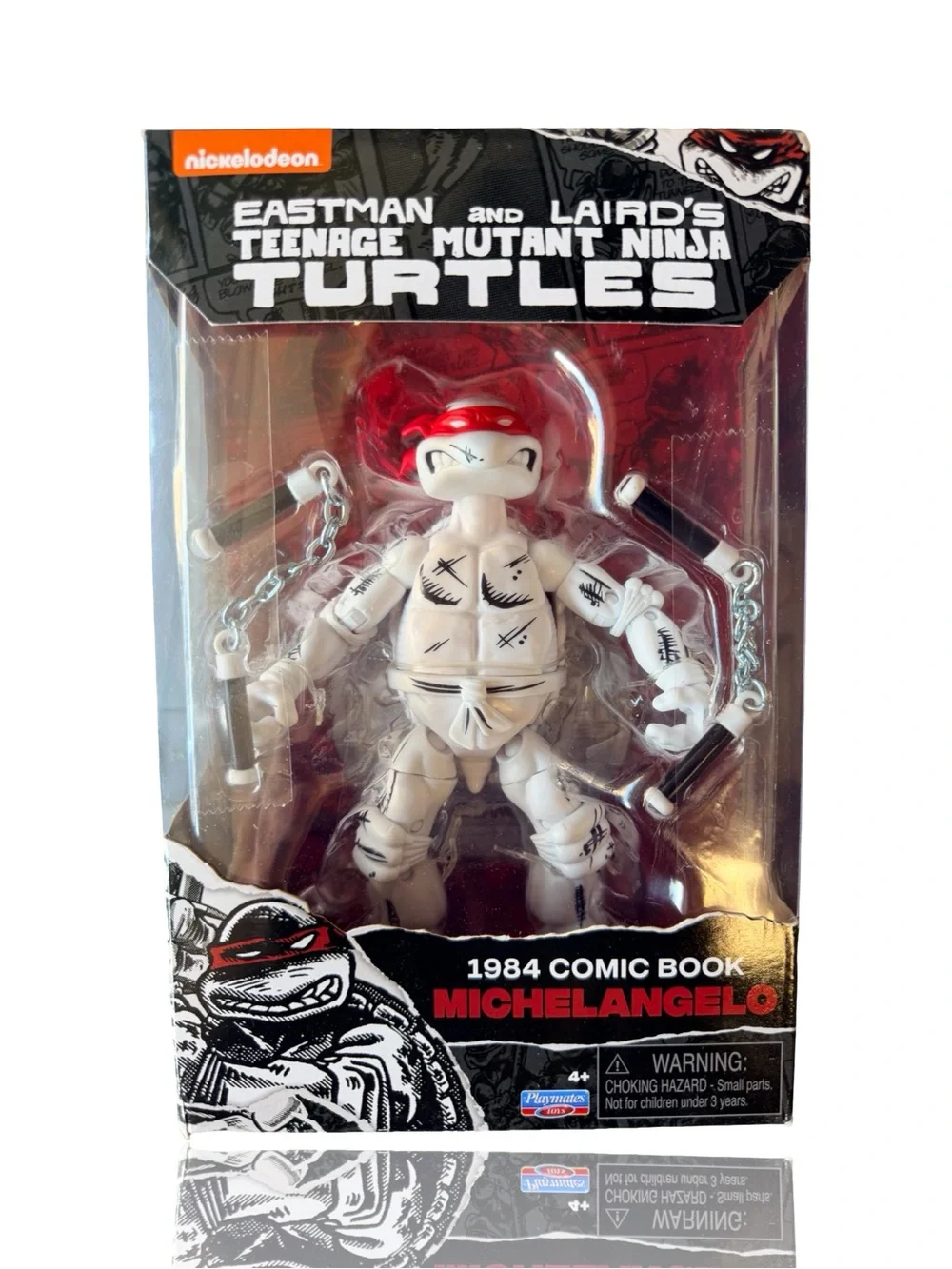 Nickelodeon Michelangelo 1984 Comic Book Action Figure - White & Red